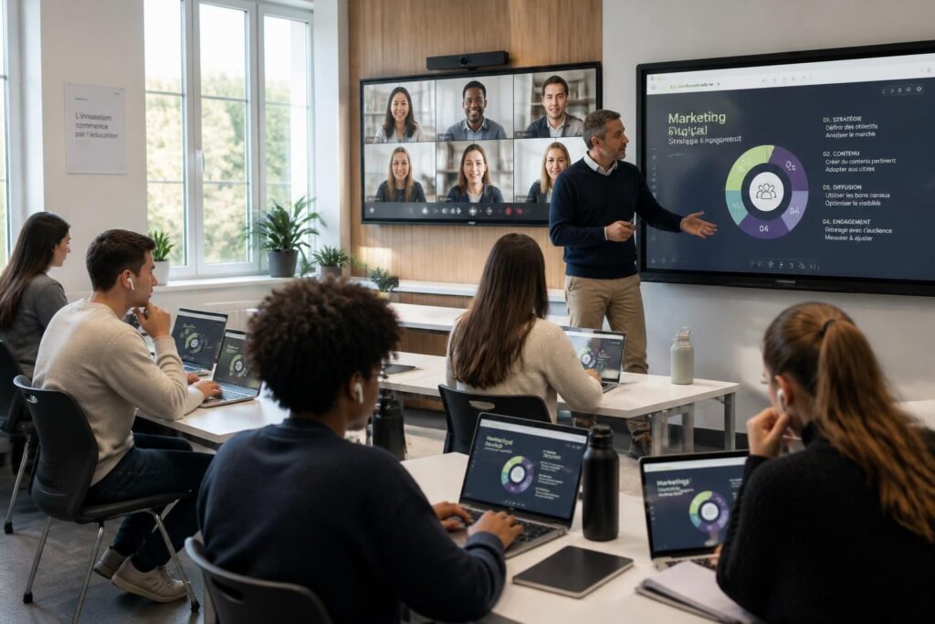 découvrez comment le blended learning combine efficacement les avantages du présentiel et de l'e-learning pour une formation interactive et personnalisée.