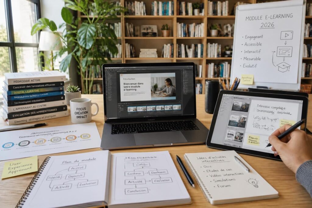 découvrez comment concevoir un module e-learning de a à z avec notre méthode complète et à jour pour 2026, alliant pédagogie, technologie et interactivité pour un apprentissage efficace.