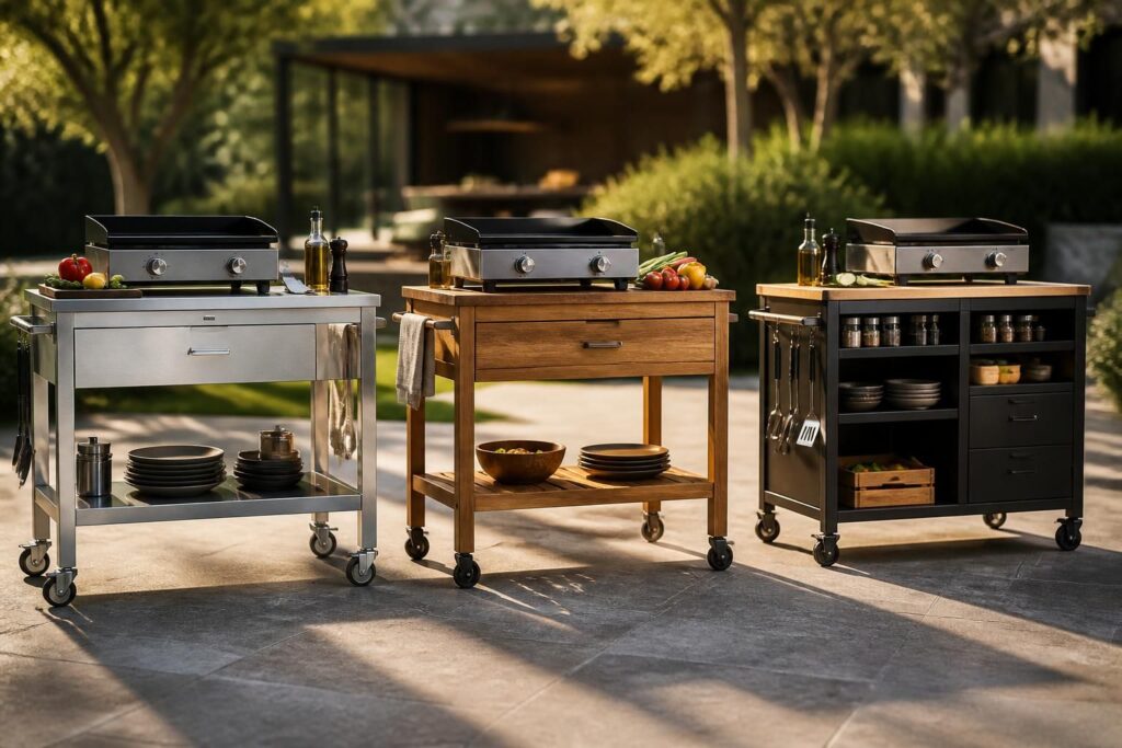 découvrez comment choisir la desserte plancha extérieure idéale en comparant les matériaux inox et bois ainsi que les différentes options disponibles pour optimiser votre espace de cuisson en plein air.